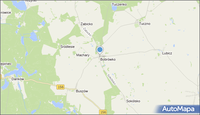 mapa Bobrówko, Bobrówko gmina Strzelce Krajeńskie na mapie Targeo